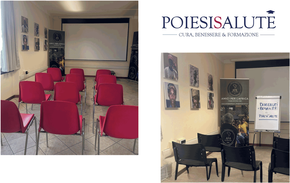 Sala corsi nella sede di poiesisalute
